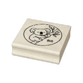 Koala on Branch Custom Name Stamp  Rubberstempel (Stempel)