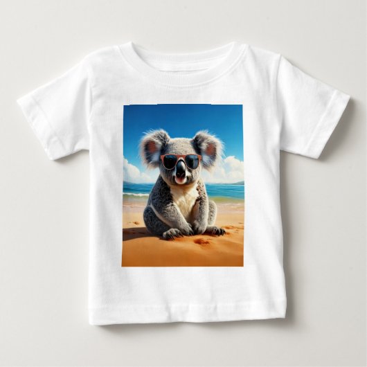 Koala op een zandstrand (Voorkant)