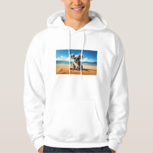 Koala op een zandstrand hoodie