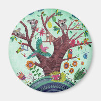 Koala Ours Arbre de vie | Magnet