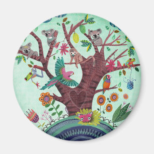 Koala Ours Arbre de vie   Magnet