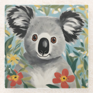 Koala Painting Glazen Onderzetter