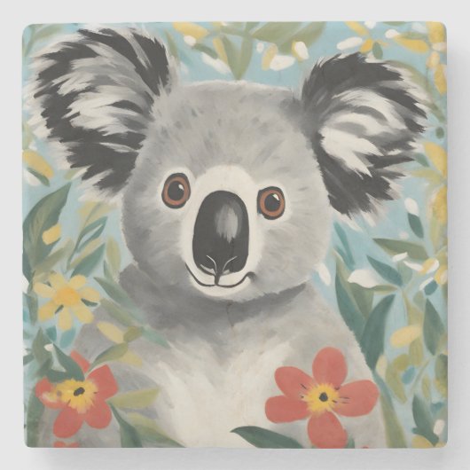 Koala Painting Stenen Onderzetter (Voorkant)