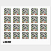 Koala Painting Vierkante Sticker (Vel)