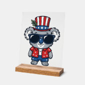 Koala patriotique style vintage vectoriel_1 (Angle)