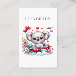 Koala Piloot Verjaardag Visitekaartje