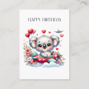 Koala Piloot Verjaardag Visitekaartje