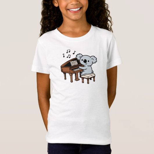 Koala Playing Piano T-shirt (Voorkant)