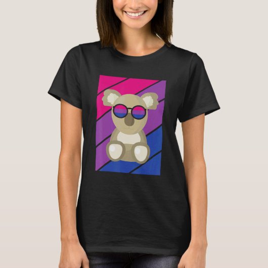 koala Pride Bisexual Flag LGBTQ Proud Ally Pride S T-shirt (Voorkant)