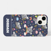 Koala Rainbow Love Pattern iPhone Hoesje (Achterkant horizontaal)