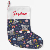 Koala Rainbow Love Pattern Kleine Kerstsok (Voorkant)