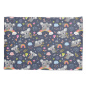 Koala Rainbow Love Pattern Kussensloop (Achterkant)