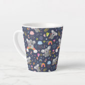 Koala Rainbow Love Pattern Latte Mok (Linkerhoek)