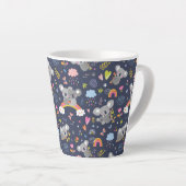 Koala Rainbow Love Pattern Latte Mok (Rechterhoek)