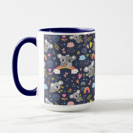 Koala Rainbow Love Pattern Mok (Links)