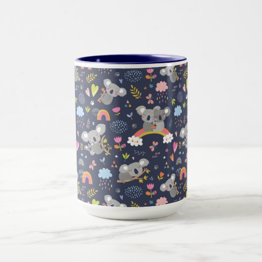 Koala Rainbow Love Pattern Mok (Midden)