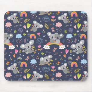 Koala Rainbow Love Pattern Muismat