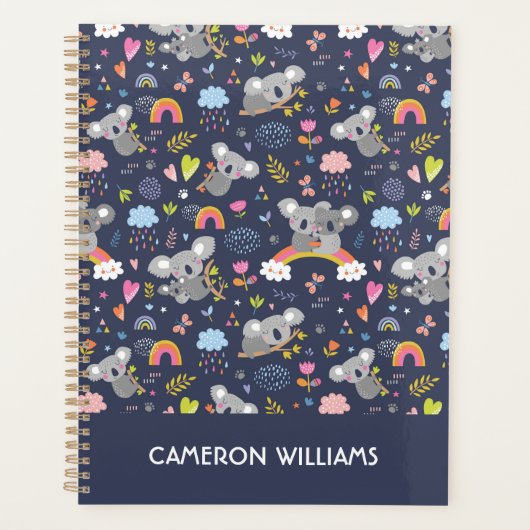 Koala Rainbow Love Pattern Planner (Voorkant)