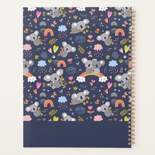 Koala Rainbow Love Pattern Planner (Achterkant)