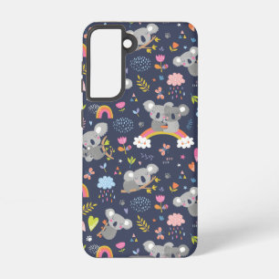 Koala Rainbow Love Pattern Samsung Galaxy Hoesje