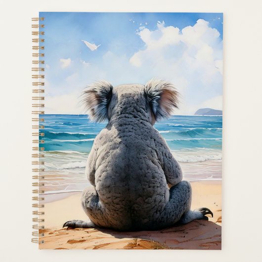 Koala regardant l'océan (Devant)