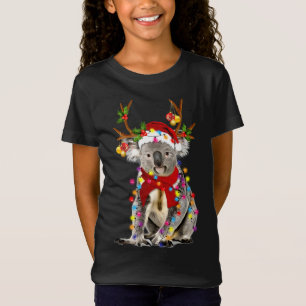 Koala Rendier Xmas Lights Vrolijk Kerstfeest T-shirt