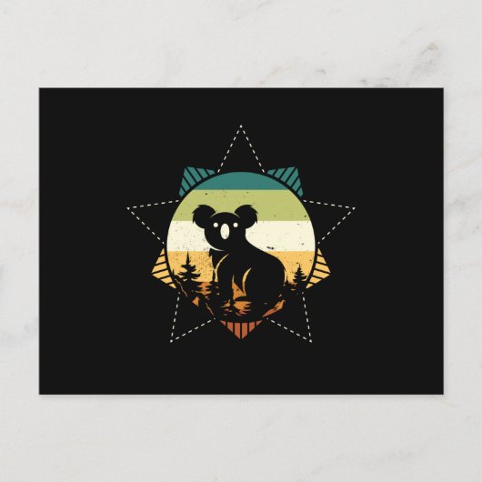 Koala Retro Briefkaart (Voorkant)