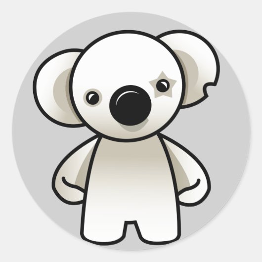 Koala Ronde Sticker (Voorkant)