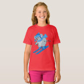 Koala Skier Wintersport T-shirt (Voorkant volledig)