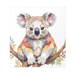 Koala speels Schattig leuk dier kleurrijk vrolijk Notitieblok