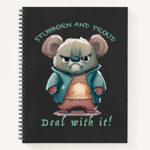 Koala Stubborn Deal Met Het Schattig Schattig Grap Notitieboek