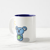 Koala Sunshine - Blue Tweekleurige Koffiemok (Voorkant links)