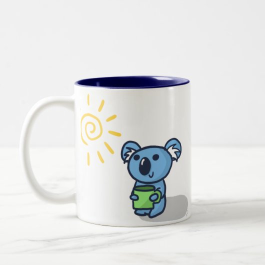 Koala Sunshine - Blue Tweekleurige Koffiemok (Links)