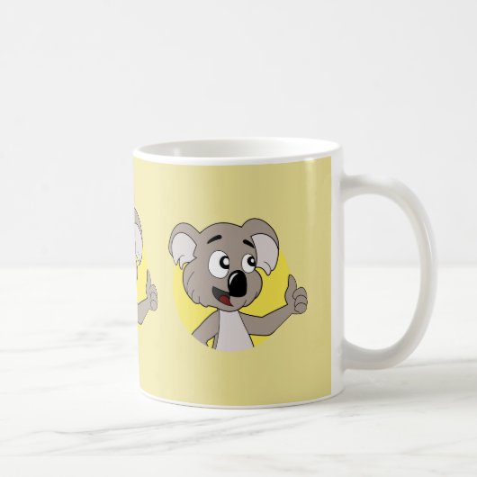 Koala, tasse à café caricaturale (Droite)
