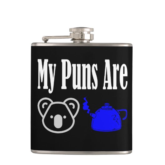 Koala Tea Puns Funny Heupfles (Voorkant)