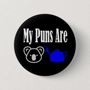 Koala Tea Puns Funny Ronde Button 5,7 Cm