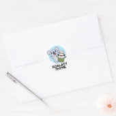 Koala-ty Thyme Funny Koala Thyme Pun Ronde Sticker (Envelop)