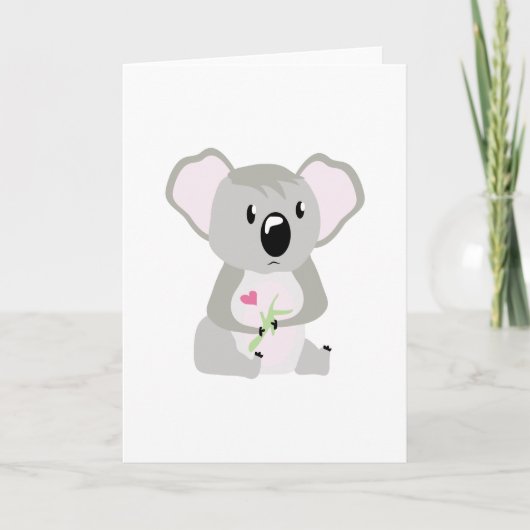 Koala Valentijn Feestdagen Kaart (Voorkant)