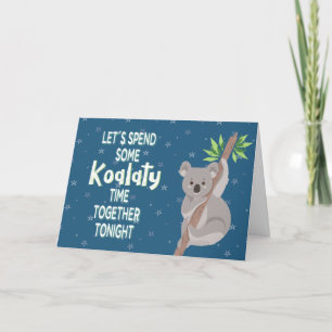 Koala Valentijnsdag Kaart, Koalaty Tijd Feestdagen Kaart