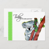 Koala - "Vandaag is echt een goede dag!" Briefkaart (Voorkant / Achterkant)