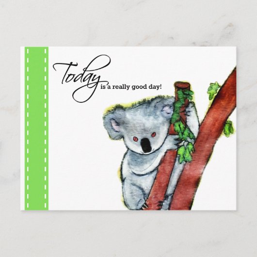 Koala - "Vandaag is echt een goede dag!" Briefkaart (Voorkant)