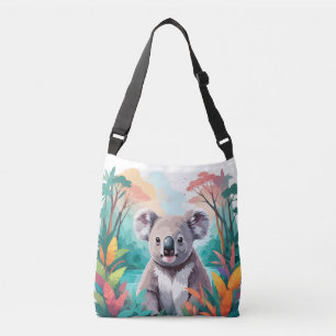 Koala Vector Art Animal in de majestueuze Natuur Crossbody Tas