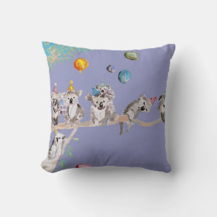 Koala-verjaardag Cute Koalas Kinderen Paarse Kusse Kussen