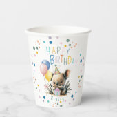 Koala Verjaardag Papier Cups Papieren Bekers (Voorkant)