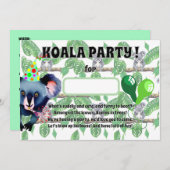 KOALA verjaardagsfeest Kaart (Voorkant / Achterkant)