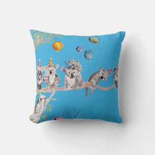 Koala-verjaardagsfeestje Cute Koalas Kindercushion Kussen