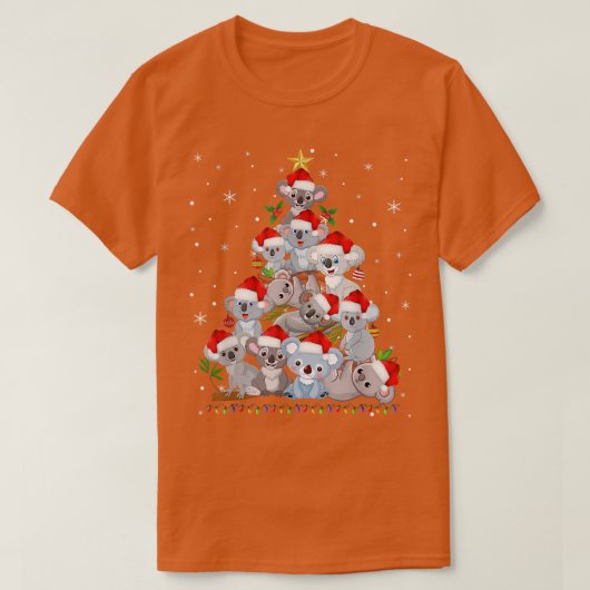 Koala Versiering kerstbomen T-shirt Kerstmis (Design voorkant)