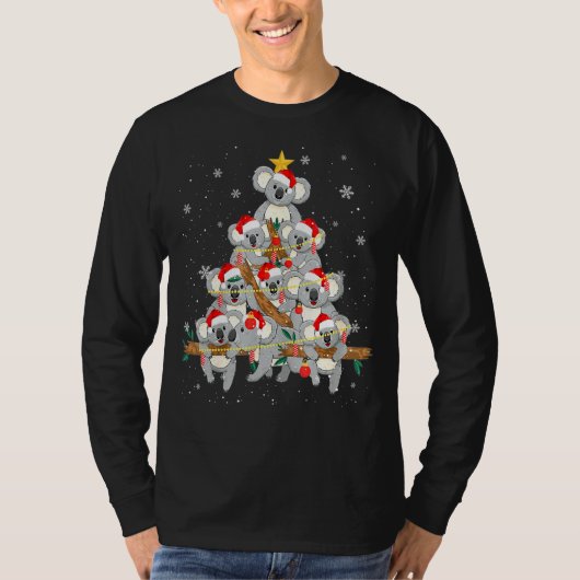 Koala Versiering kerstbomen T-shirt Kerstmis (Voorkant)