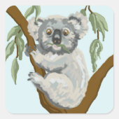 Koala Vierkante Sticker (Voorkant)
