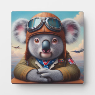 Koala Vliegtuigpiloot Fotoplaat
